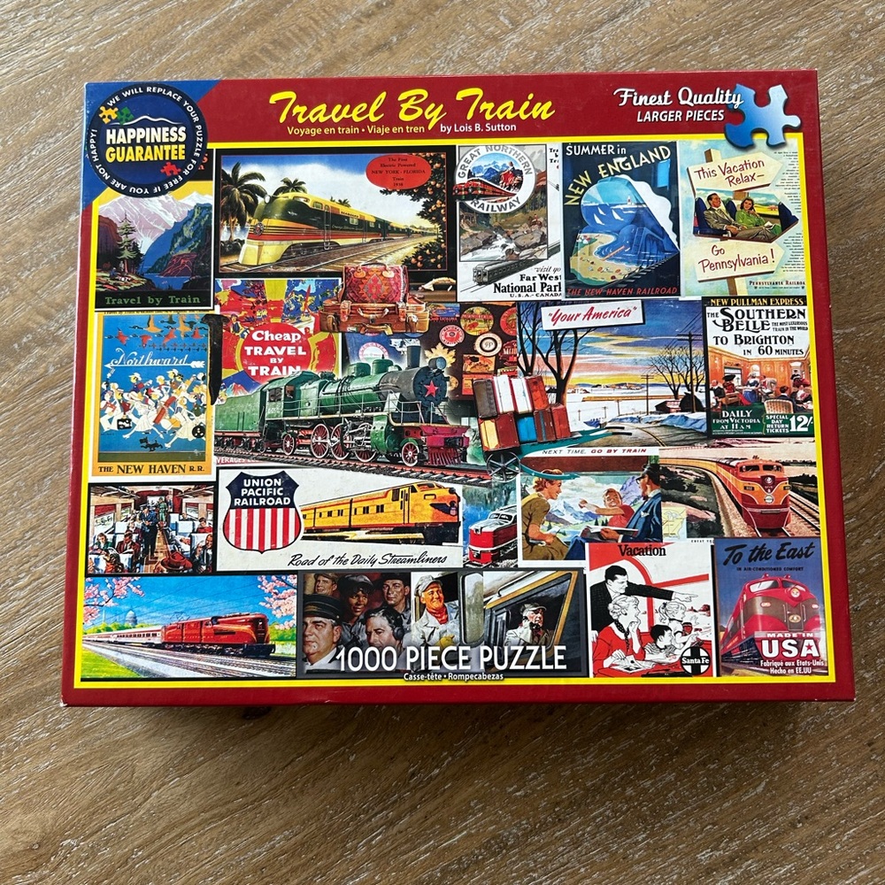 White Mountain “Travel By Train”1000 Piece Puzzle